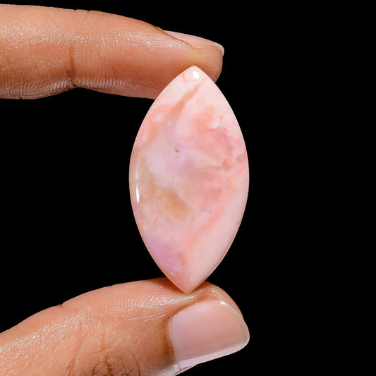 Terrific Top Grade Quality 100% Natural Pink Opal Marquise Shape Cabochon Loose Gemstone For Making Jewelry 18.5 Ct. 36X19X5 mm V-3973