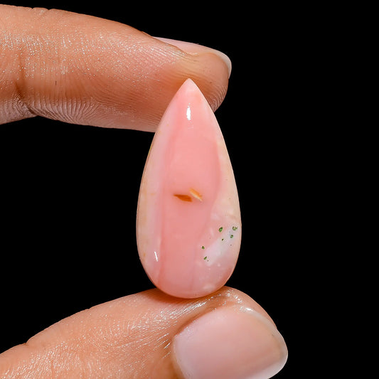 Wonderful Top Grade Quality 100% Natural Pink Opal Pear Shape Cabochon Loose Gemstone For Making Jewelry 9.5 Ct. 25X12X5 mm V-3975