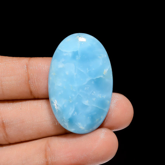 Immaculate Top Grade Quality 100% Natural Hemimorphite Oval Shape Cabochon Loose Gemstone For Making Jewelry 37 Ct. 35X23X5 mm V-4060