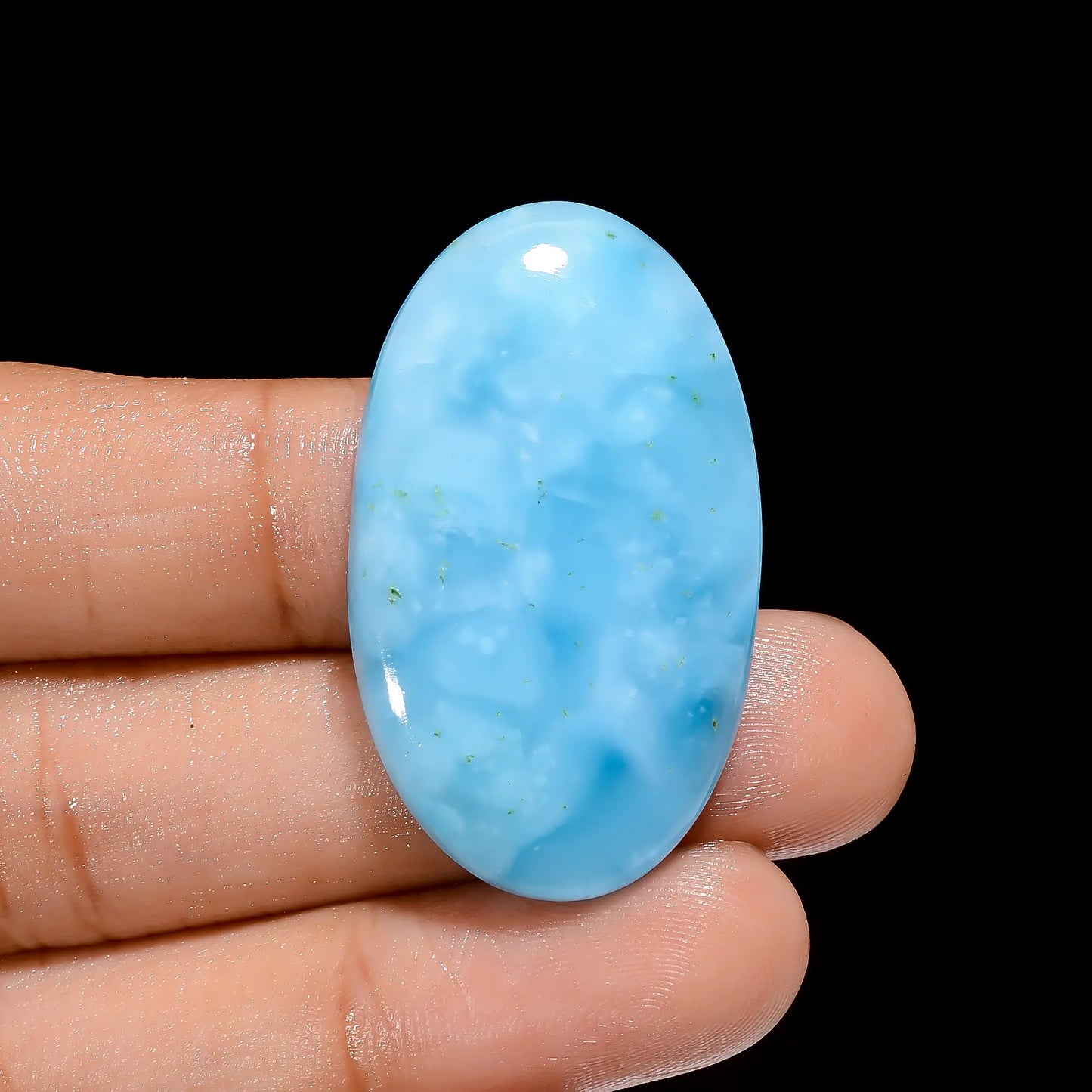 Incredible Top Grade Quality 100% Natural Hemimorphite Oval Shape Cabochon Loose Gemstone For Making Jewelry 44.5 Ct. 38X23X6 mm V-4061