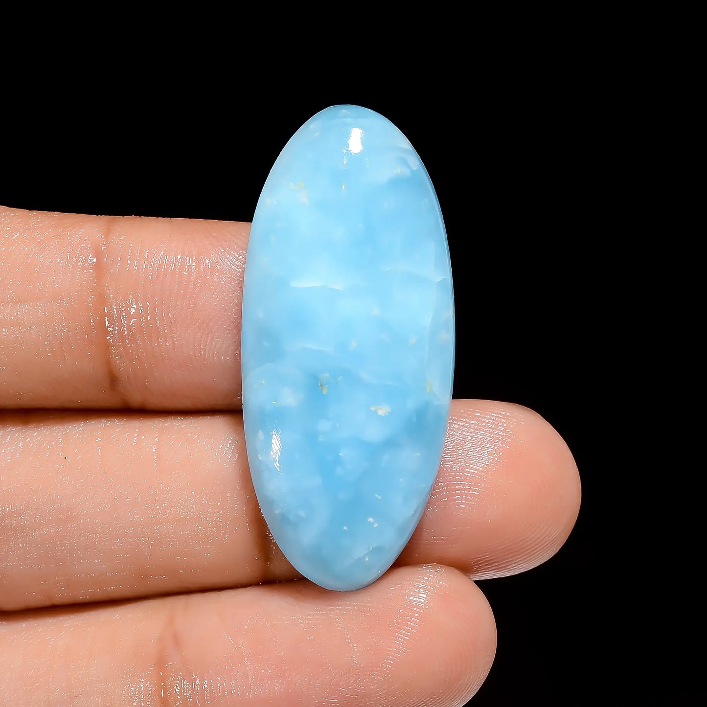 Superb Top Grade Quality 100% Natural Hemimorphite Oval Shape Cabochon Loose Gemstone For Making Jewelry 27 Ct. 37X16X5 mm V-4066