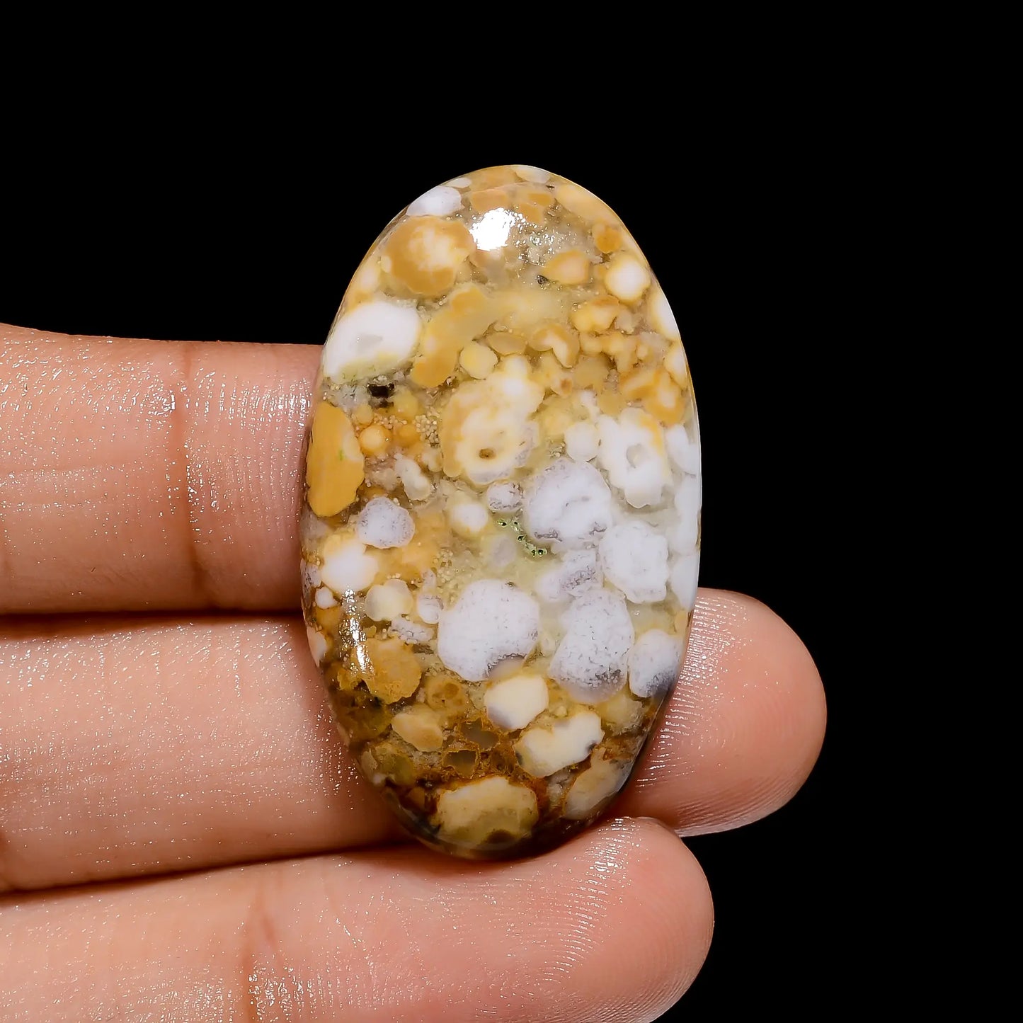 Tempting Top Grade Quality 100% Natural Cobra Jasper Agate Oval Shape Cabochon Loose Gemstone For Making Jewelry 41.5 Ct. 38X22X5 mm V-4069