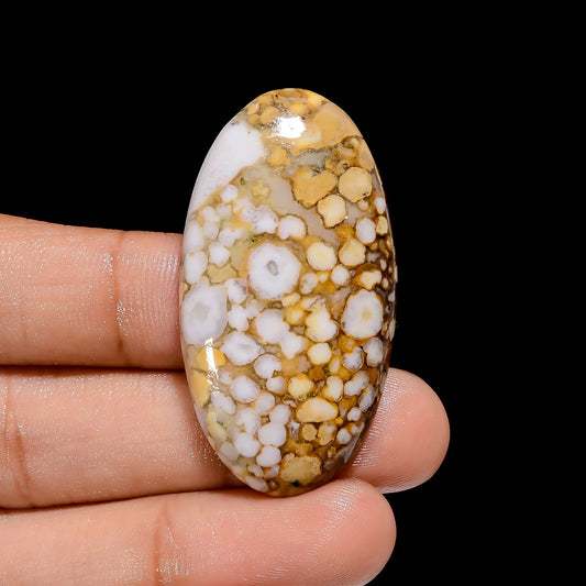 Unique Top Grade Quality 100% Natural Cobra Jasper Agate Oval Shape Cabochon Loose Gemstone For Making Jewelry 57.5 Ct. 44X23X6 mm V-4071