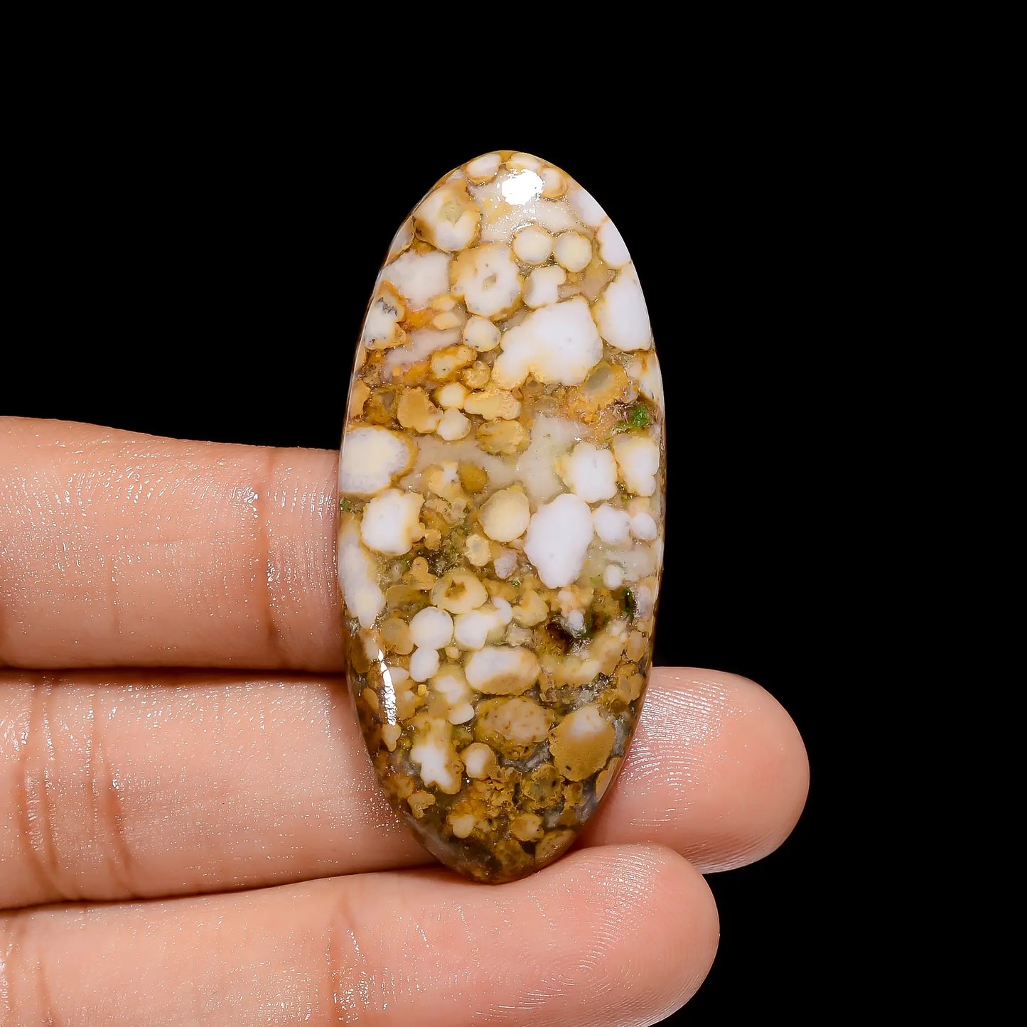 Wonderful Top Grade Quality 100% Natural Cobra Jasper Agate Oval Shape Cabochon Loose Gemstone For Making Jewelry 58 Ct. 49X22X6 mm V-4072