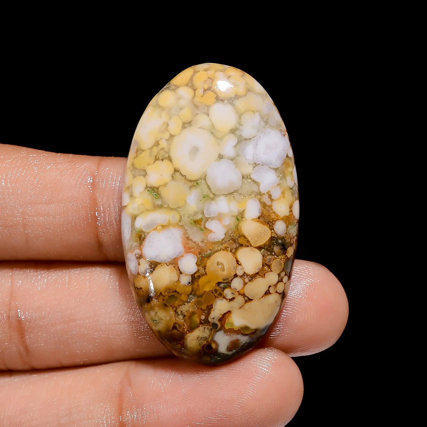 Classic Top Grade Quality 100% Natural Cobra Jasper Agate Oval Shape Cabochon Loose Gemstone For Making Jewelry 62.5 Ct. 43X25X6 mm V-4077