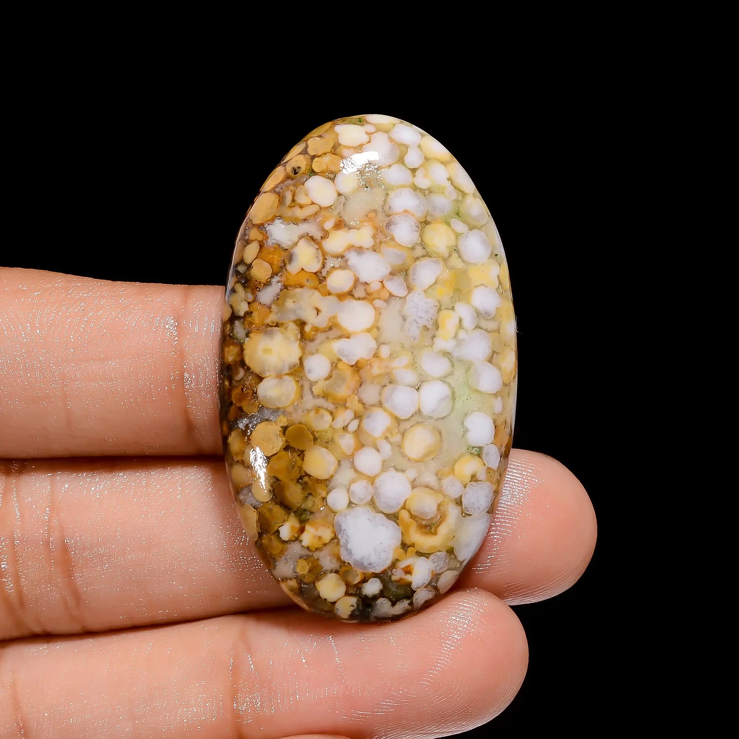 Elegant Top Grade Quality 100% Natural Cobra Jasper Agate Oval Shape Cabochon Loose Gemstone For Making Jewelry 69 Ct. 44X26X6 mm V-4081