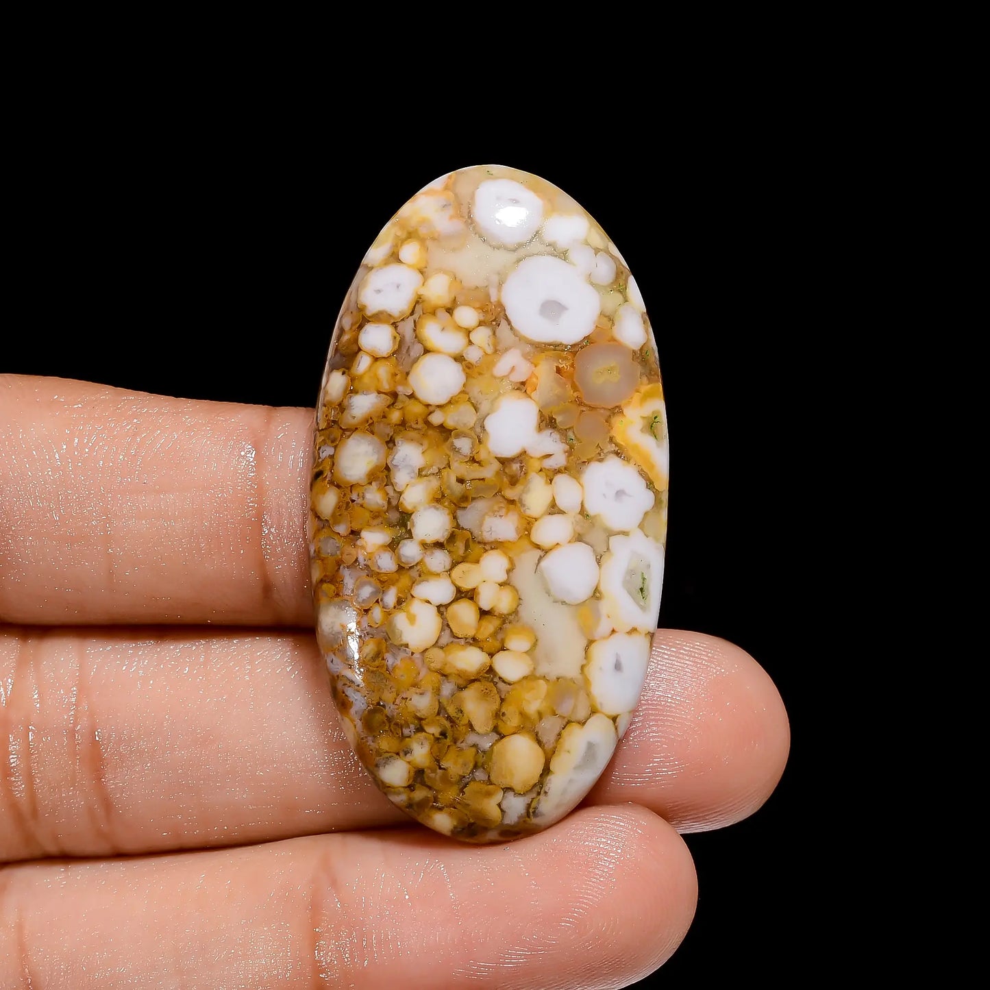 Fabulous Top Grade Quality 100% Natural Cobra Jasper Agate Oval Shape Cabochon Loose Gemstone For Making Jewelry 56.5 Ct. 45X24X5 mm V-4082