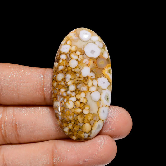 Fabulous Top Grade Quality 100% Natural Cobra Jasper Agate Oval Shape Cabochon Loose Gemstone For Making Jewelry 56.5 Ct. 45X24X5 mm V-4082