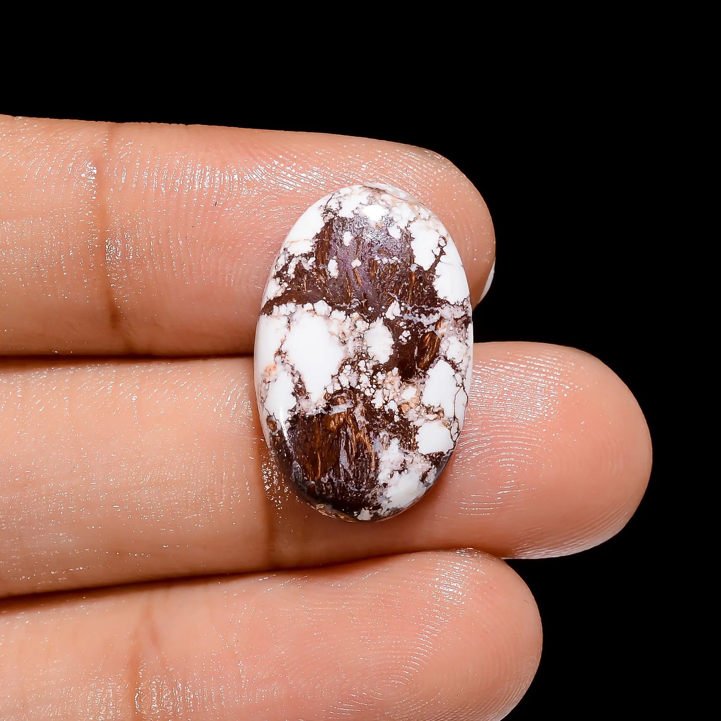 Splendid Top Grade Quality 100% Natural Wild Horse Jasper Oval Shape Cabochon Gemstone For Making Jewelry 10 Ct. 21X13X4 mm V-4090