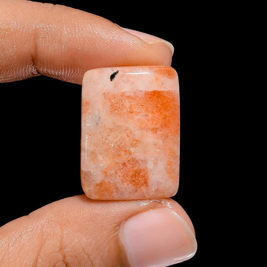 Tempting Top Grade Quality 100% Natural Indian Sunstone Radiant Shape Cabochon Loose Gemstone For Making Jewelry 20.5 Ct. 23X17X4 mm V-4122