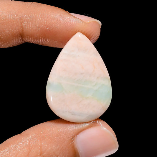 Tempting Top Grade Quality 100% Natural Amazonite Pear Shape Cabochon Loose Gemstone For Making Jewelry 22.5 Ct. 28X20X5 mm V-4145