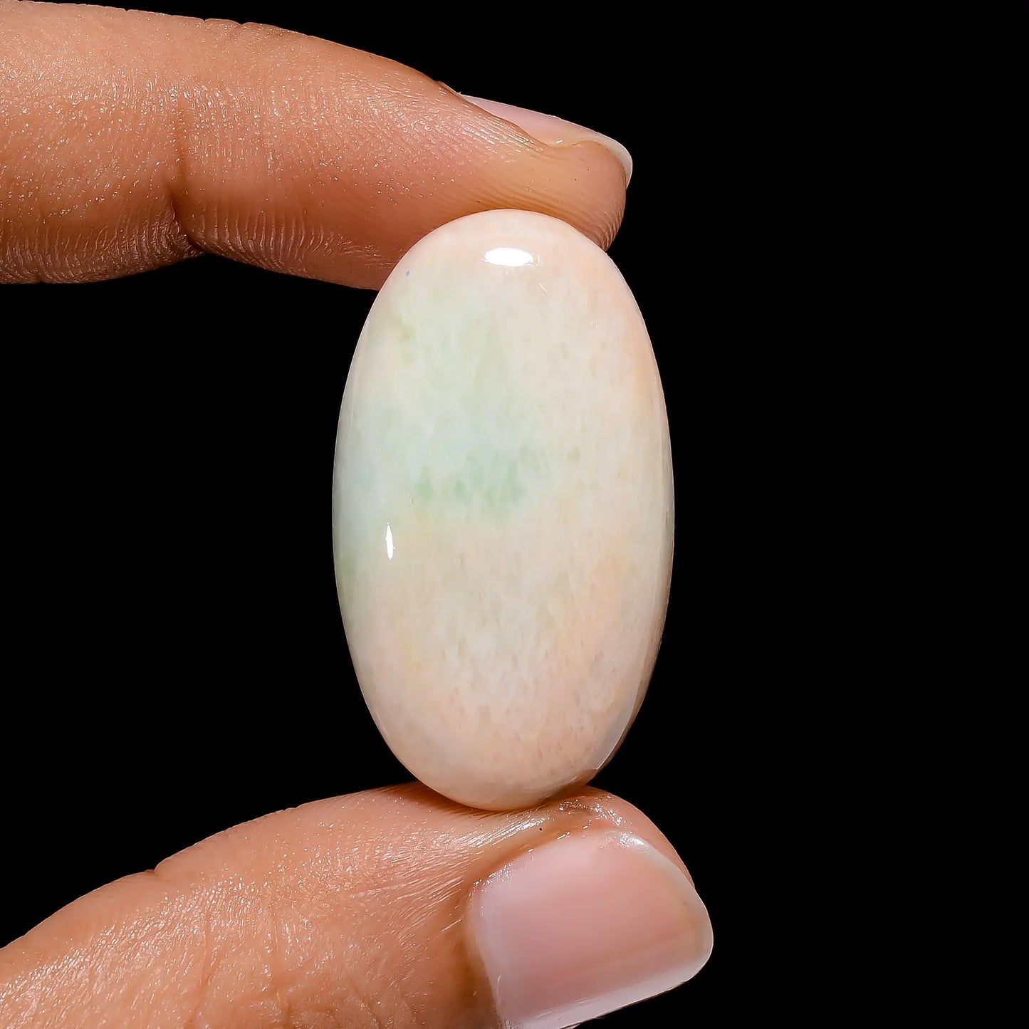 Dazzling Top Grade Quality 100% Natural Amazonite Oval Shape Cabochon Loose Gemstone For Making Jewelry 32 Ct. 33X18X6 mm V-4153