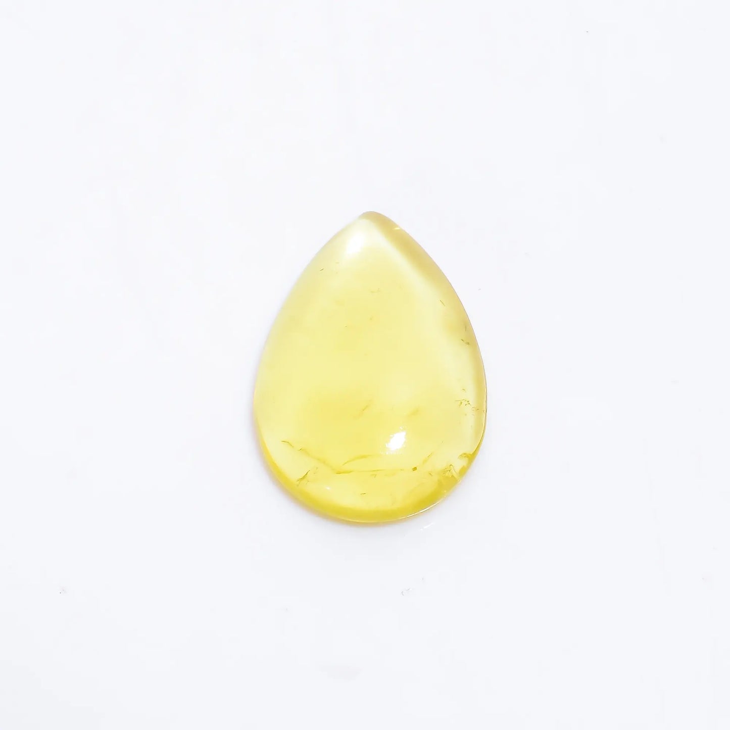 Marvellous Top Grade Quality 100% Natural Lemon Prehnite Pear Shape Cabochon Loose Gemstone For Making Jewelry 18.5 Ct. 25X17X5 mm V-4365