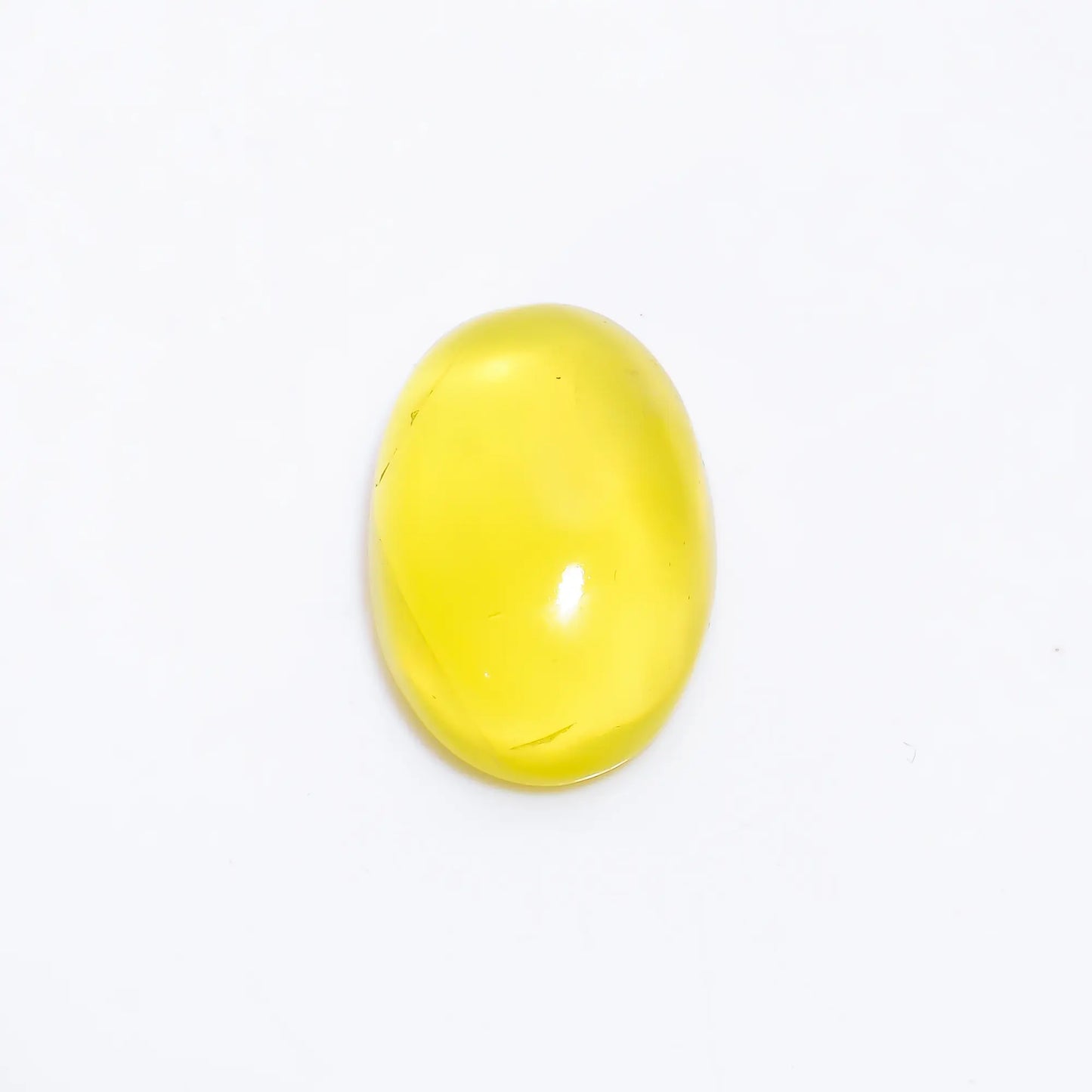 Splendid Top Grade Quality 100% Natural Lemon Prehnite Oval Shape Cabochon Loose Gemstone For Making Jewelry 42.5 Ct. 26X18X10 mm V-4368