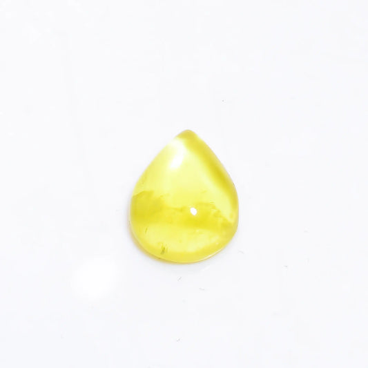 Terrific Top Grade Quality 100% Natural Lemon Prehnite Pear Shape Cabochon Loose Gemstone For Making Jewelry 12.5 Ct. 17X14X7 mm V-4373