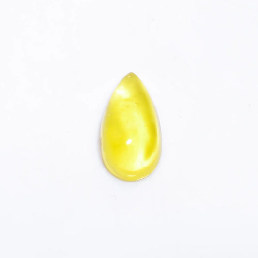 Wonderful Top Grade Quality 100% Natural Lemon Prehnite Pear Shape Cabochon Loose Gemstone For Making Jewelry 24 Ct. 24X13X9 mm V-4375