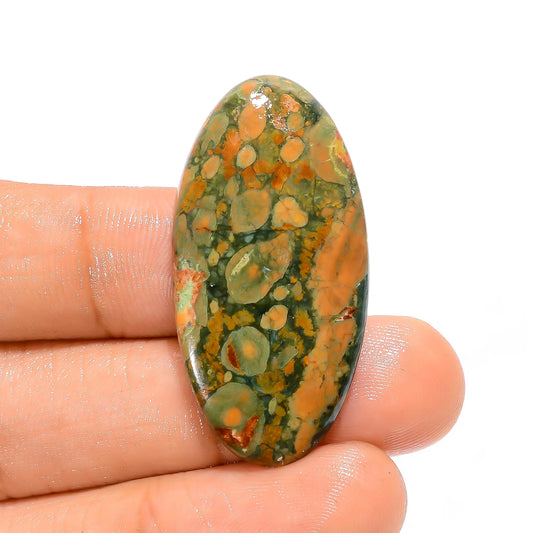 Incredible Top Grade Quality 100% Natural Rhyolite Oval Shape Cabochon Loose Gemstone For Making Jewelry 23.5 Ct. 38X19X5 mm V-4411