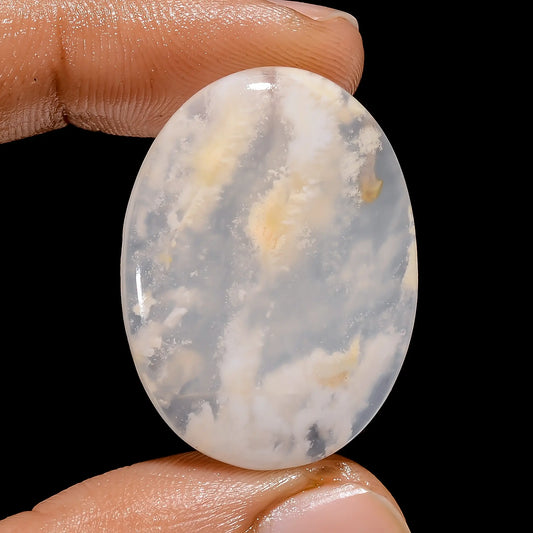 Terrific Top Grade Quality 100% Natural Feather Agate Oval Shape Cabochon Loose Gemstone For Making Jewelry 29.5 Ct. 31X23X4 mm V-4817