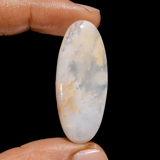 Wonderful Top Grade Quality 100% Natural Feather Agate Oval Shape Cabochon Loose Gemstone For Making Jewelry 29 Ct. 40X16X5 mm V-4819