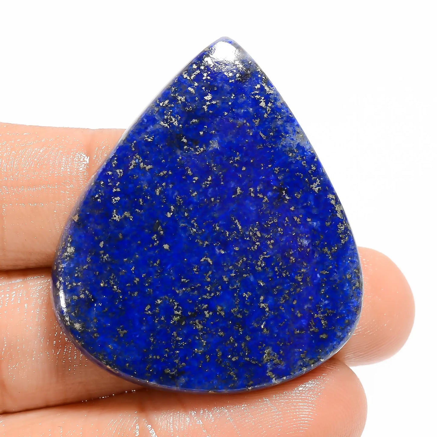 Outstanding Top Grade Quality 100% Natural Lapis Lazuli Pear Shape Cabochon Loose Gemstone For Making Jewelry 66 Ct. 38X33X5 mm V-5000