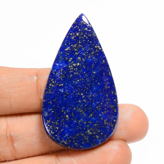 Stunning Top Grade Quality 100% Natural Lapis Lazuli Pear Shape Cabochon Loose Gemstone For Making Jewelry 70.5 Ct. 45X25X6 mm V-5003