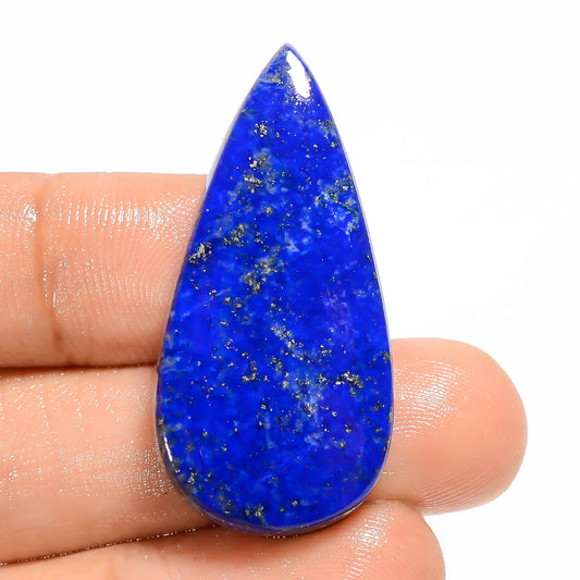 Supreme Top Grade Quality 100% Natural Lapis Lazuli Pear Shape Cabochon Loose Gemstone For Making Jewelry 44 Ct. 37X18X6 mm V-5004