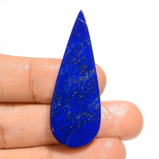 Tempting Top Grade Quality 100% Natural Lapis Lazuli Pear Shape Cabochon Loose Gemstone For Making Jewelry 38 Ct. 44X16X5 mm V-5005