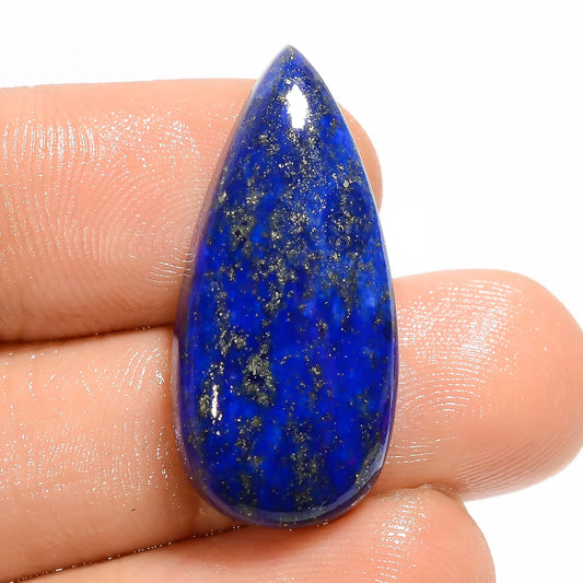 Terrific Top Grade Quality 100% Natural Lapis Lazuli Pear Shape Cabochon Loose Gemstone For Making Jewelry 19 Ct. 27X13X5 mm V-5006