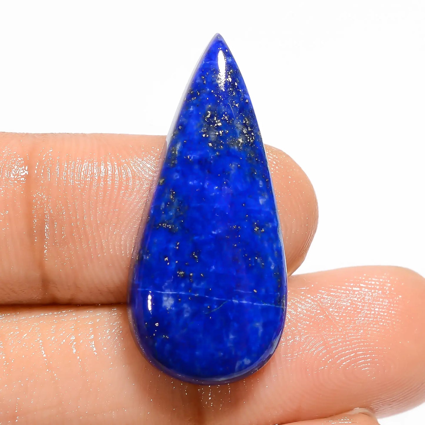 Unique Top Grade Quality 100% Natural Lapis Lazuli Pear Shape Cabochon Loose Gemstone For Making Jewelry 18 Ct. 30X13X5 mm V-5007