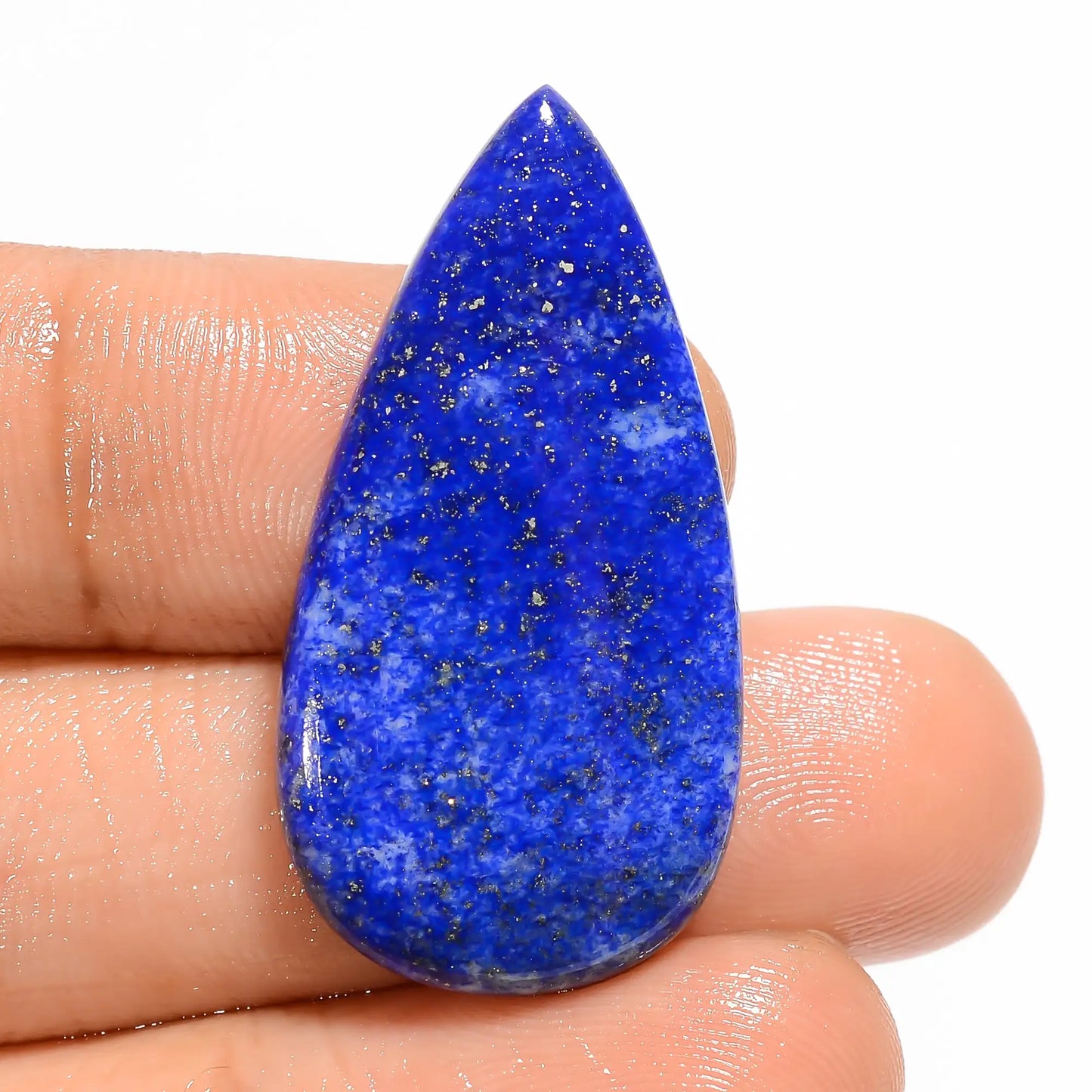 Amazing Top Grade Quality 100% Natural Lapis Lazuli Pear Shape Cabochon Loose Gemstone For Making Jewelry 21.5 Ct. 33X17X4 mm V-5009