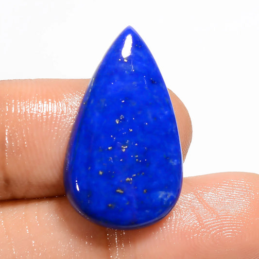 Awesome Top Grade Quality 100% Natural Lapis Lazuli Pear Shape Cabochon Loose Gemstone For Making Jewelry 13.5 Ct. 25X14X4 mm V-5011