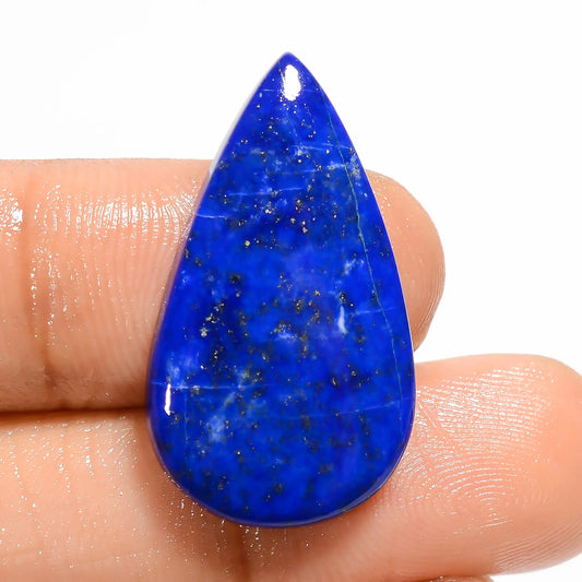 Classic Top Grade Quality 100% Natural Lapis Lazuli Pear Shape Cabochon Loose Gemstone For Making Jewelry 15.5 Ct. 28X15X4 mm V-5013