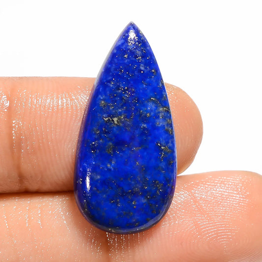 Excellent Top Grade Quality 100% Natural Lapis Lazuli Pear Shape Cabochon Loose Gemstone For Making Jewelry 12.5 Ct. 27X13X4 mm V-5015