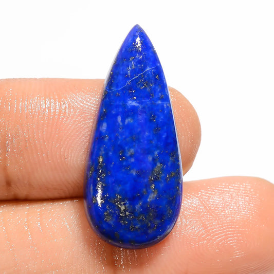 Exclusive Top Grade Quality 100% Natural Lapis Lazuli Pear Shape Cabochon Loose Gemstone For Making Jewelry 13.5 Ct. 27X12X4 mm V-5016