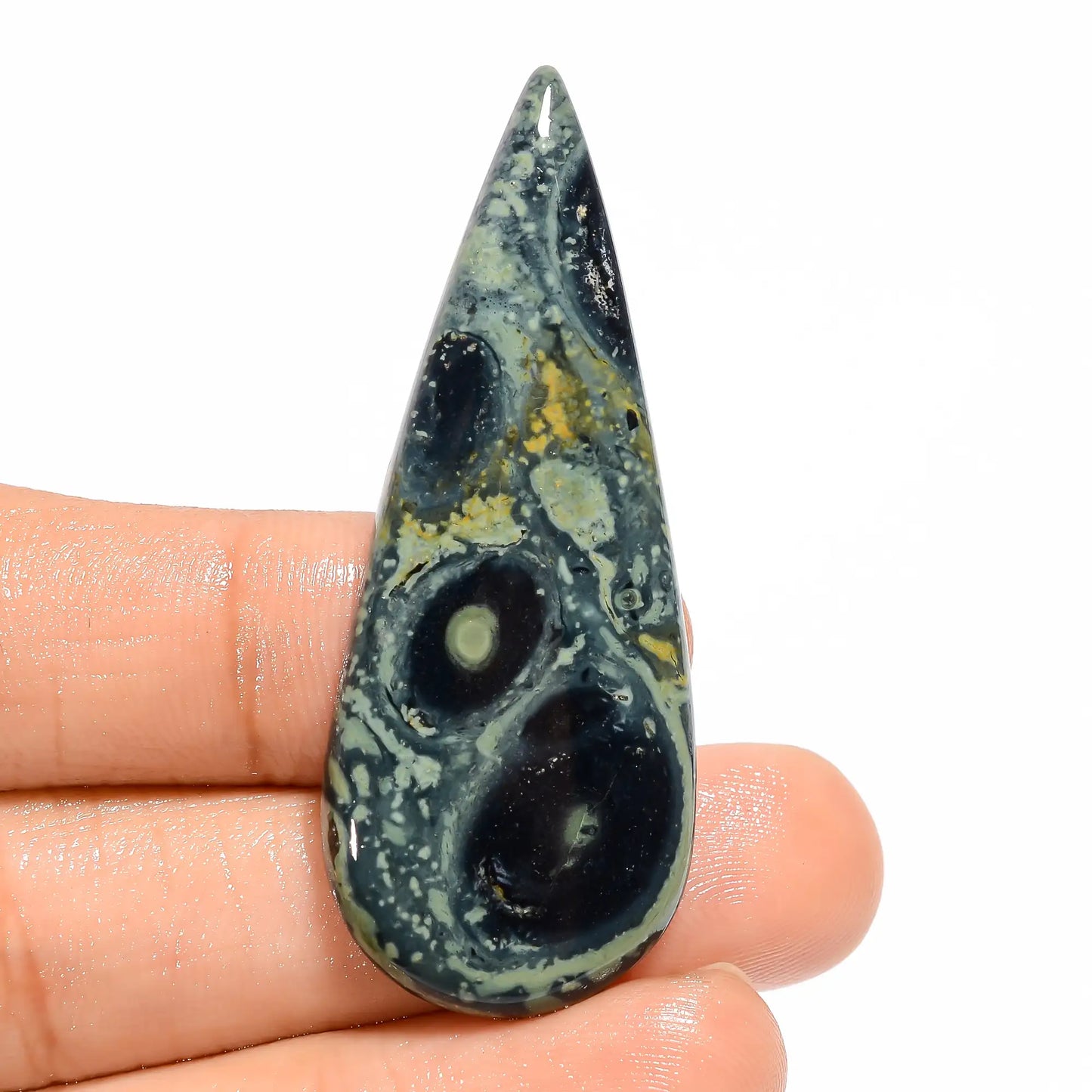 Marvellous Top Grade Quality 100% Natural Star Galaxy Jasper Pear Shape Cabochon Loose Gemstone For Making Jewelry 37 Ct. 50X20X5 mm V-5023