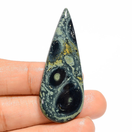 Marvellous Top Grade Quality 100% Natural Star Galaxy Jasper Pear Shape Cabochon Loose Gemstone For Making Jewelry 37 Ct. 50X20X5 mm V-5023