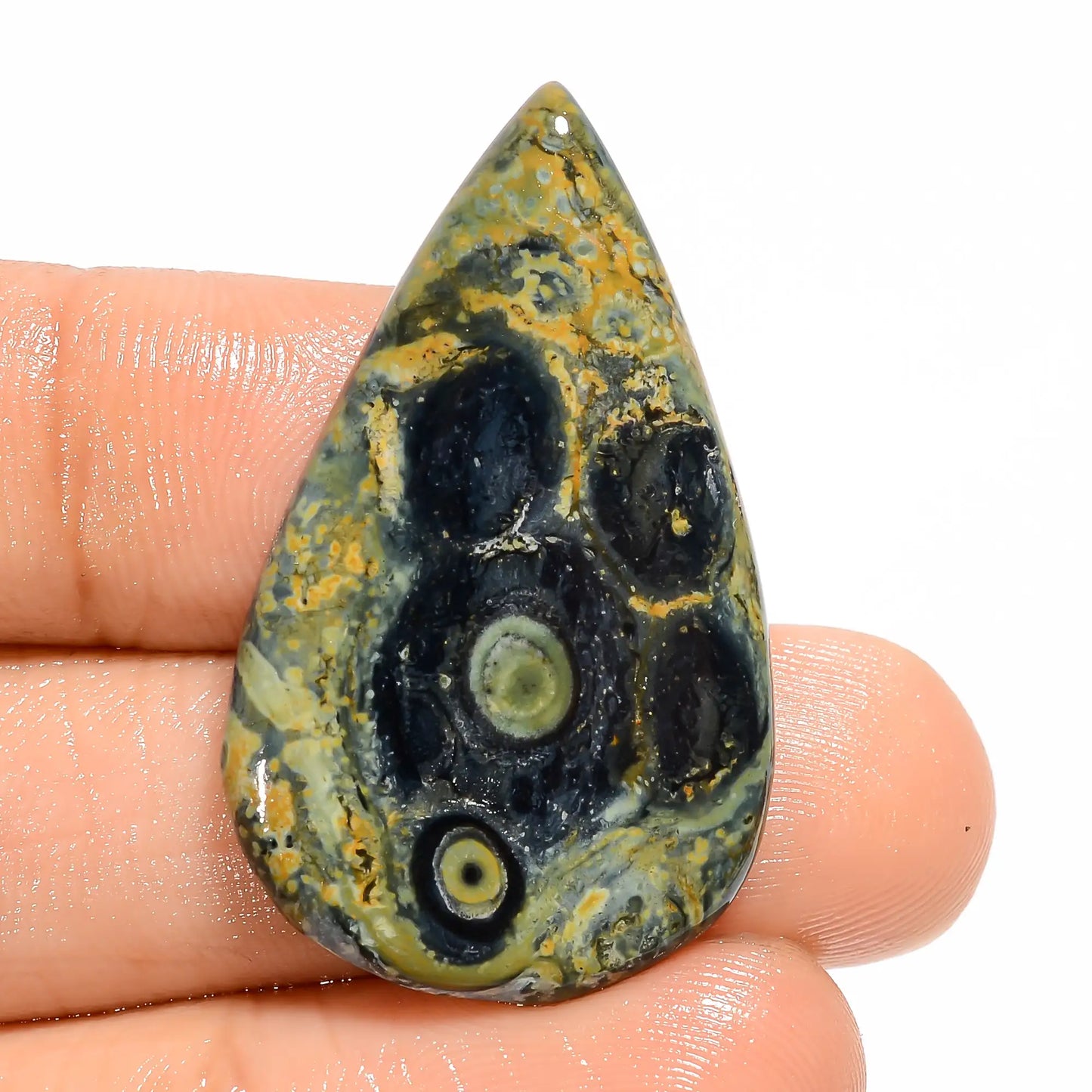 Unique Top Grade Quality 100% Natural Star Galaxy Jasper Pear Shape Cabochon Loose Gemstone For Making Jewelry 22 Ct. 35X21X4 mm V-5030