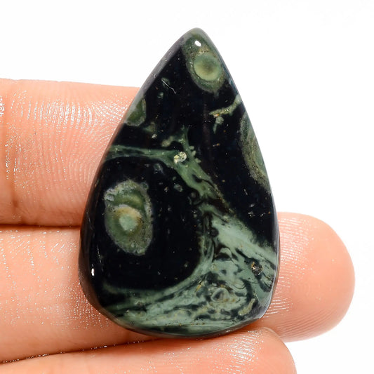 Awesome Top Grade Quality 100% Natural Star Galaxy Jasper Pear Shape Cabochon Loose Gemstone For Making Jewelry 26.5 Ct. 31X20X5 mm V-5033