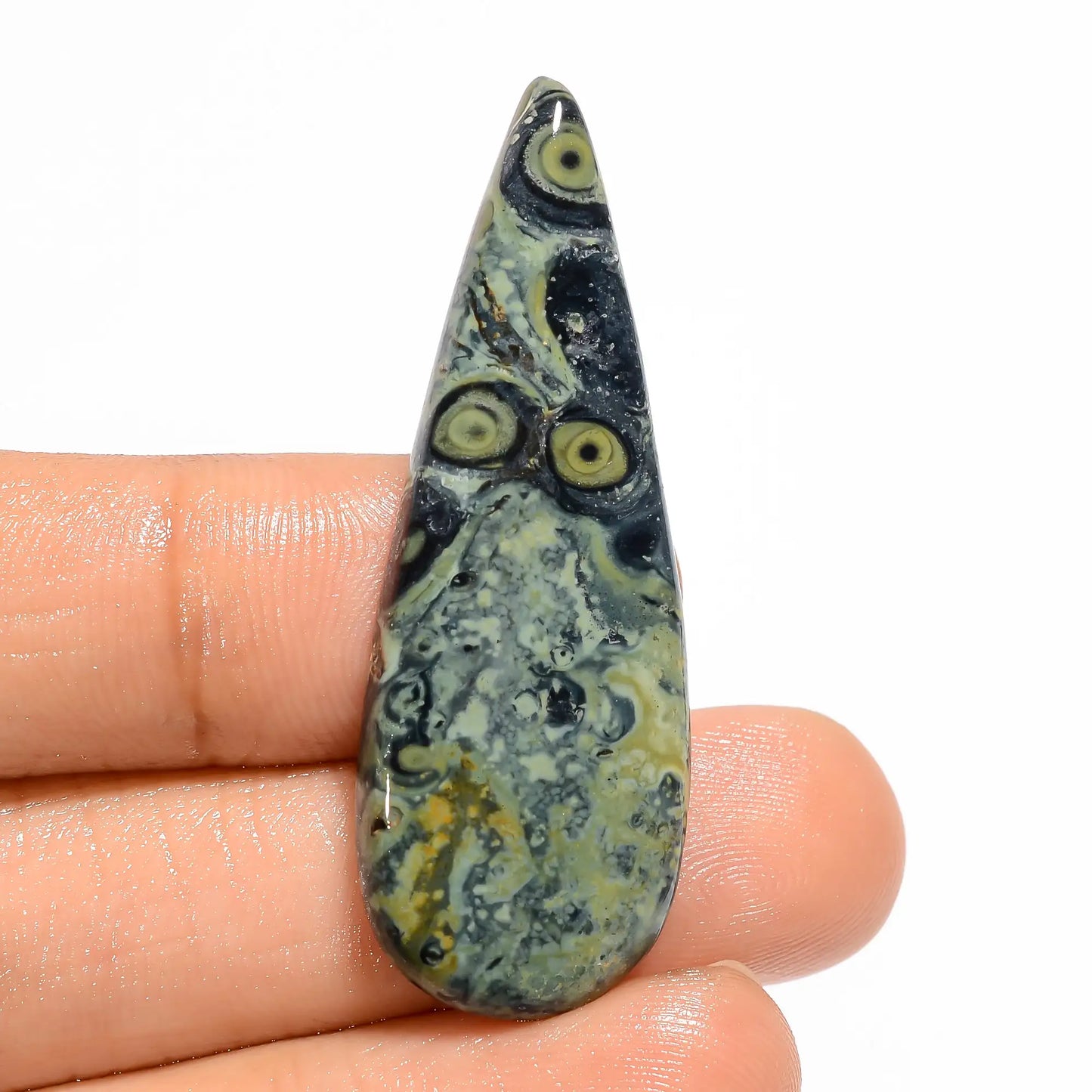 Classic Top Grade Quality 100% Natural Star Galaxy Jasper Pear Shape Cabochon Loose Gemstone For Making Jewelry 26 Ct. 44X16X5 mm V-5035