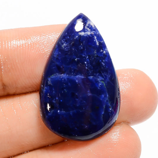 Amazing Top Grade Quality 100% Natural Sodalite Pear Shape Cabochon Loose Gemstone For Making Jewelry 19.5 Ct. 27X17X5 mm V-5056