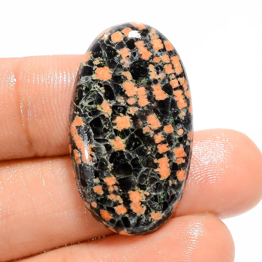 Mind Blowing Top Grade Quality 100% Natural Flower Obsidian Oval Shape Cabochon Gemstone For Making Jewelry 23 Ct. 30X17X5 mm V-5096