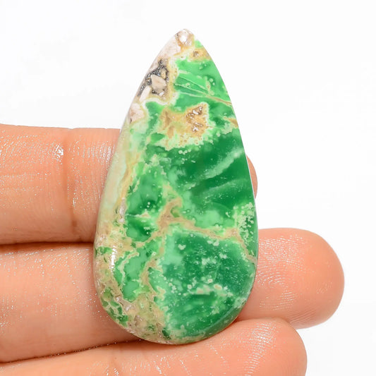 Elegant Top Grade Quality 100% Natural Variscite Pear Shape Cabochon Loose Gemstone For Making Jewelry 29.5 Ct. 38X20X5 mm V-5114