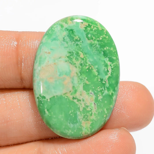 Fabulous Top Grade Quality 100% Natural Variscite Oval Shape Cabochon Loose Gemstone For Making Jewelry 27.5 Ct. 30X21X4 mm V-5115