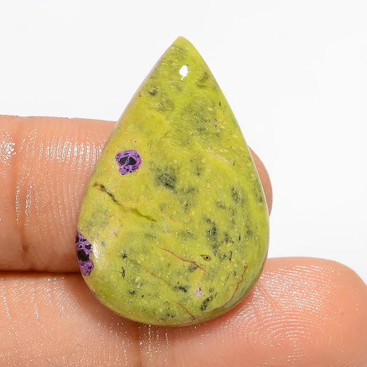 Fabulous Top Grade Quality 100% Natural Atlantasite Pear Shape Cabochon Loose Gemstone For Making Jewelry 15.5 Ct. 27X17X4 mm V-5140