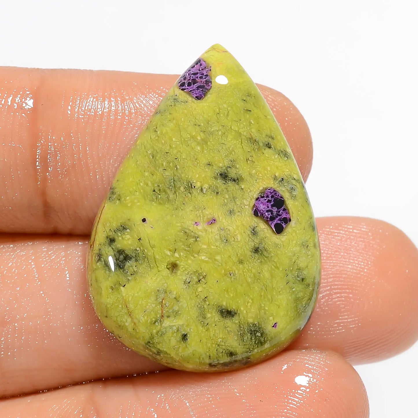 Incredible Top Grade Quality 100% Natural Atlantasite Pear Shape Cabochon Loose Gemstone For Making Jewelry 21 Ct. 28X20X5 mm V-5144