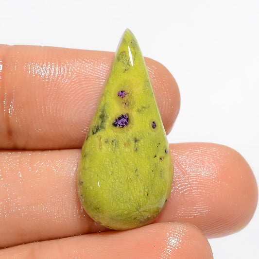 Outstanding Top Grade Quality 100% Natural Atlantasite Pear Shape Cabochon Loose Gemstone For Making Jewelry 13 Ct. 27X12X5 mm V-5147