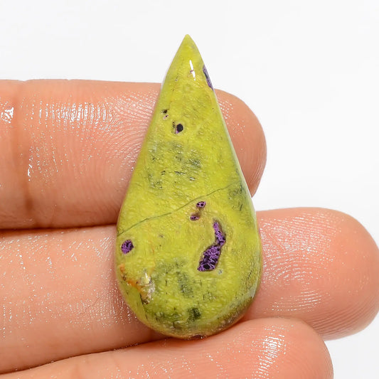 Superb Top Grade Quality 100% Natural Atlantasite Pear Shape Cabochon Loose Gemstone For Making Jewelry 16 Ct. 27X14X5 mm V-5149