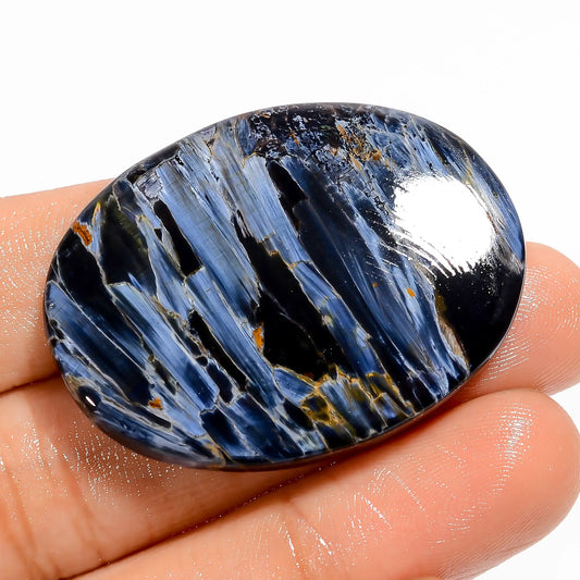 Amazing Top Grade Quality 100% Natural Pietersite Oval Shape Cabochon Loose Gemstone For Making Jewelry 46.5 Ct. 38X29X4 mm V-5180