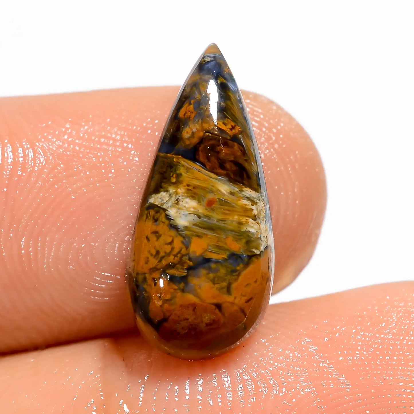 Fantastic Top Grade Quality 100% Natural Pietersite Pear Shape Cabochon Loose Gemstone For Making Jewelry 6 Ct. 17X7X4 mm V-5191