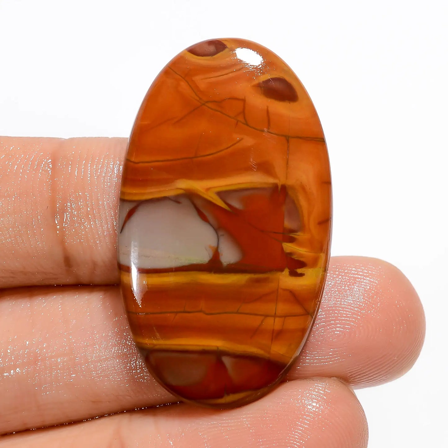 Terrific Top Grade Quality 100% Natural Noreena Jasper Oval Shape Cabochon Loose Gemstone For Making Jewelry 31 Ct. 36X20X4 mm V-5203